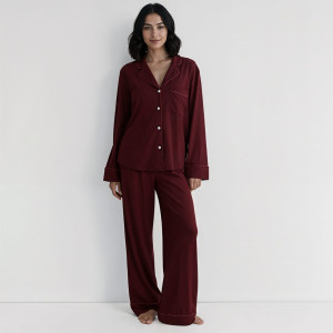 LADIES NIGHT SUIT MAROON 2 PEICE IMPORTED