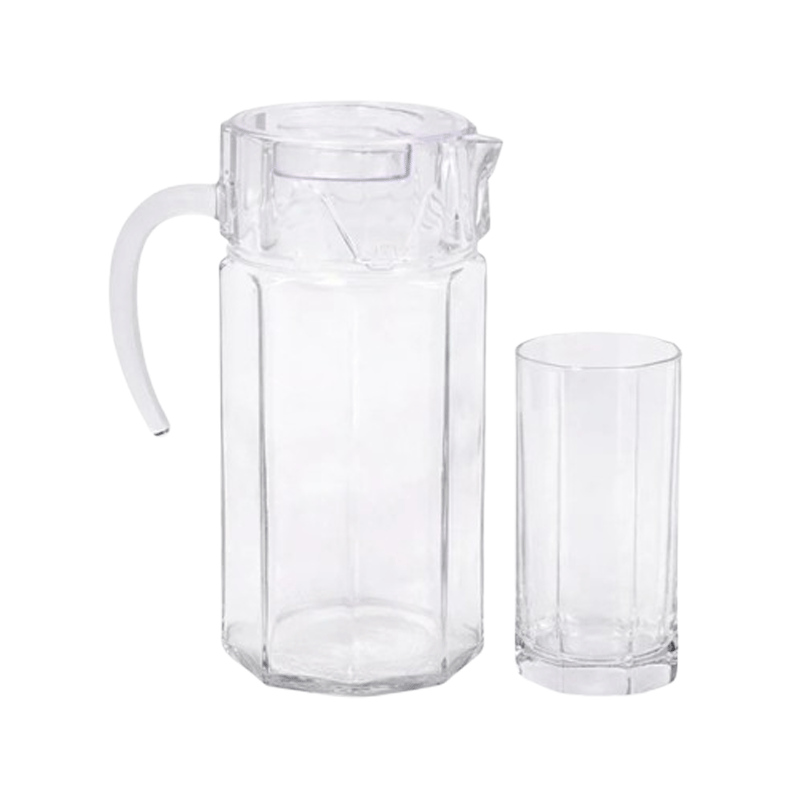DELISOGA JUG GLASS SET EH1003-1 JS1001-2/L7 320ML 1.25LTR