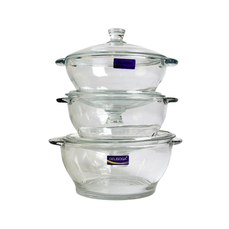 DELISOGA CASSEROLE SET WITH LID EB100/L3 3'S
