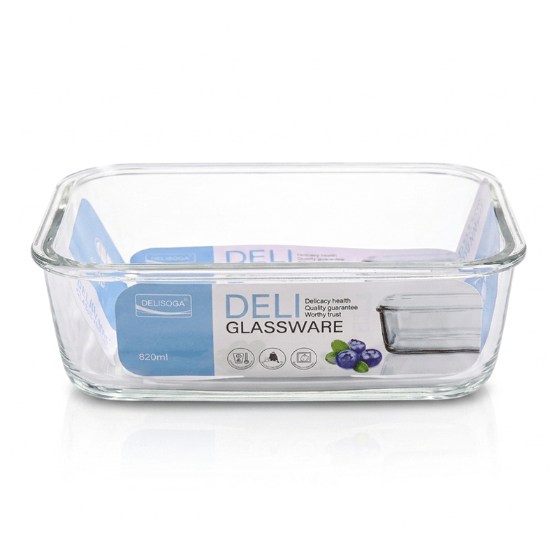 DELISOGA GLASS FOOD CONTAINER 820ML EQ1003 1'S