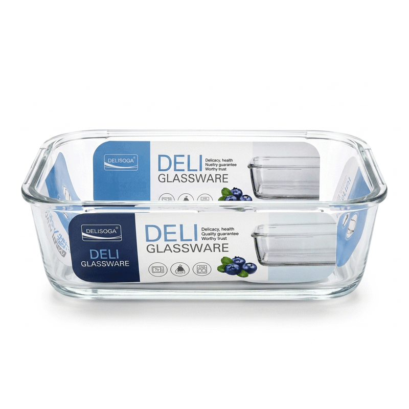DELISOGA GLASS FOOD CONTAINER 1.16LTR EQ1002 1'S