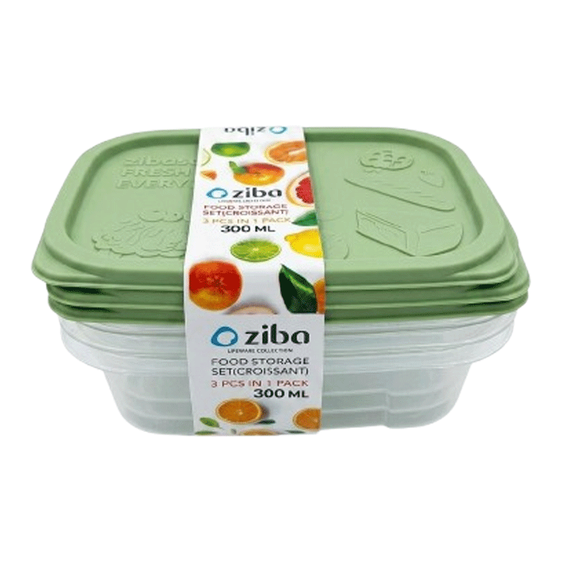 ZIBA FOOD STORAGE SET 300ML 35242 3'S