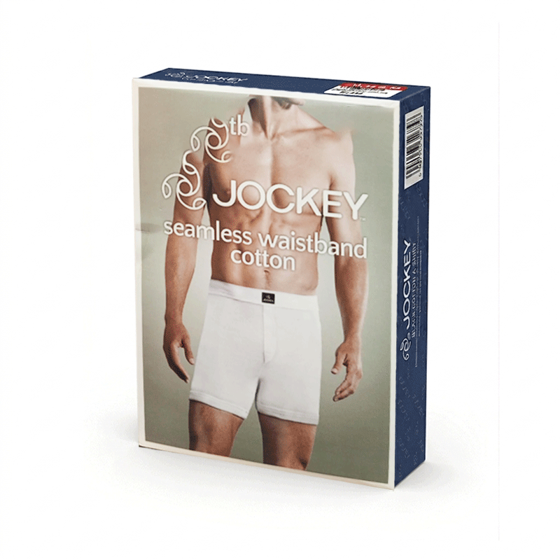JOCKEY 1105 WHITE KNIT BOXER LARGE