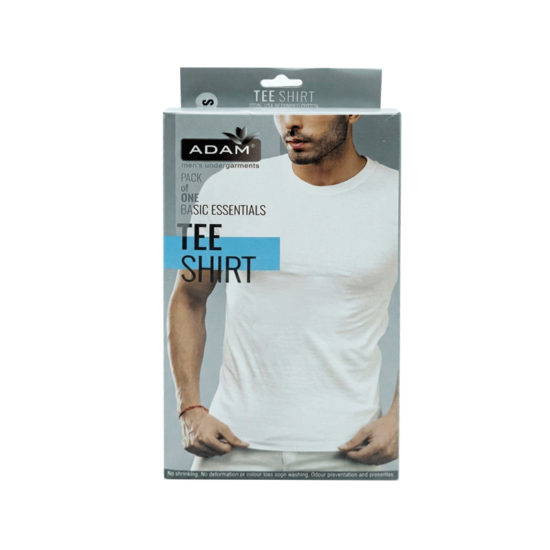 ADAM TEE SHIRT WHITE U-2772 SMALL