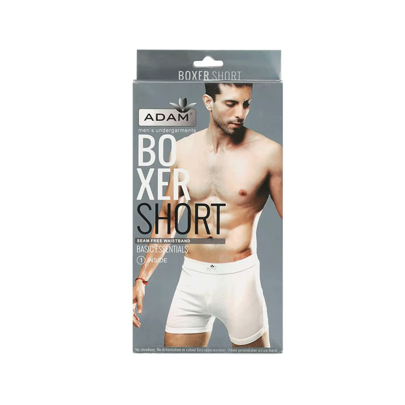 ADAM BOXER SHORT WHITE U-4500 SMALL