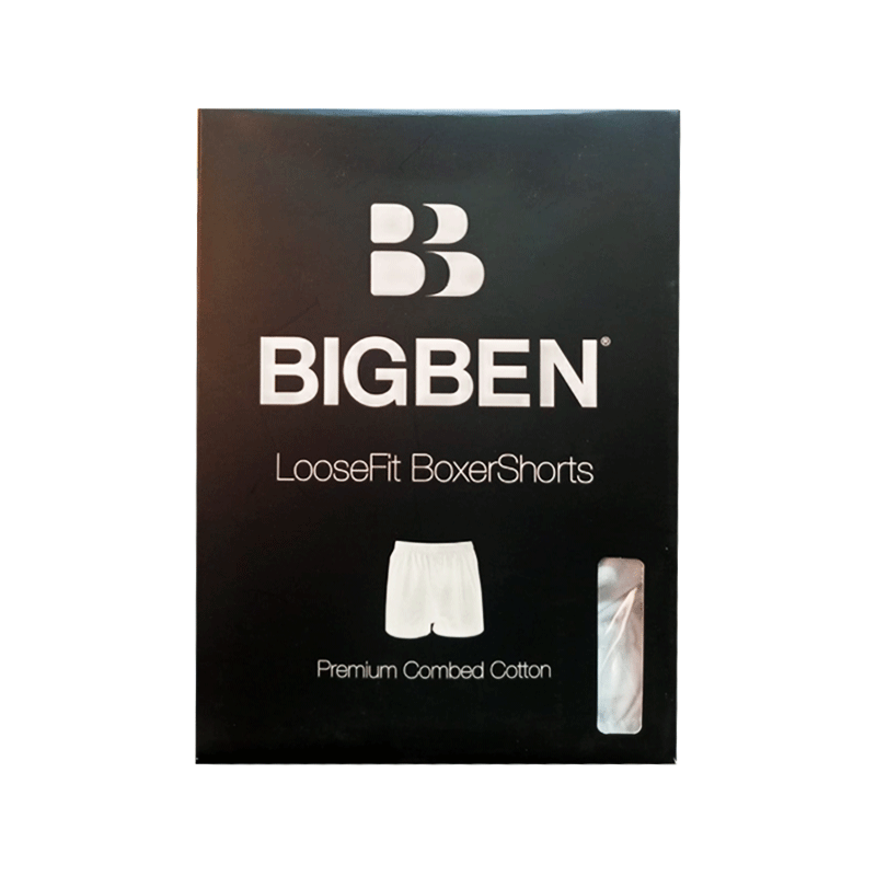 BIGBEN LOOSE FIT BOXER SHORTS WHITE SMALL