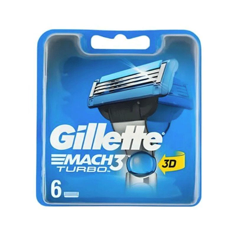 GILLETTE MACH 3 TURBO CARTRIDGES 3D 6S