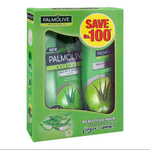 PALMOLIVE HEALTHY & SMOOTH SHAMPOO 180ML+REFILL 180ML TWIN PACK
