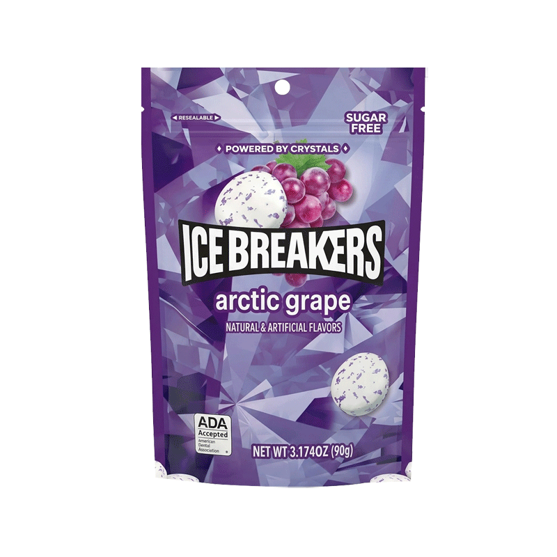 ICE BREAKERS ARCTIC GRAPE 90GM POUCH