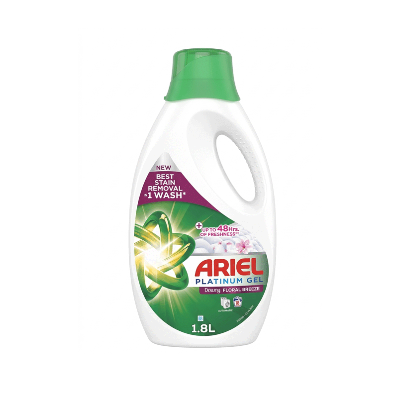 ARIEL PLATINUM GEL DOWNY FLORAL BREEZE 1.8L DETERGENT LIQUID