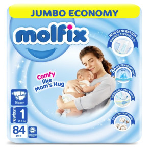 MOLFIX BABY DIAPER NEWBORN 84`S JUMBO PACK