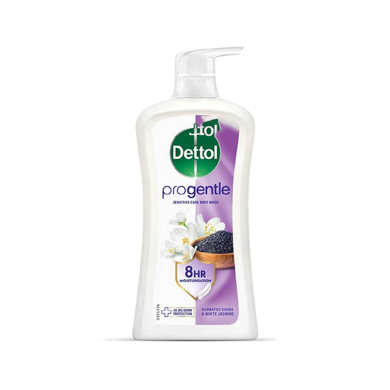 DETTOL PRO GENTLE SENSITIVE BODY WASH HABBATUS SAUDA 900ML INDONESIA