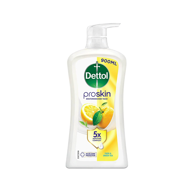 DETTOL PRO SKIN YUZU & GREEN TEA BODY WASH 900ML INDONESIA