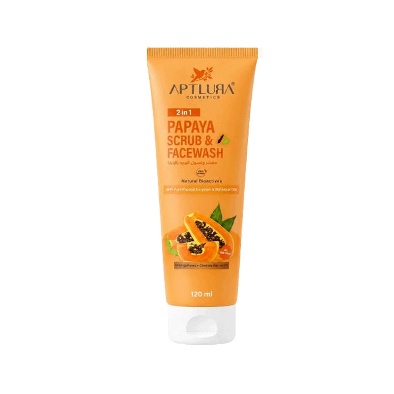 APTLURA 2IN1 PAPAYA SCRUB & FACE WASH 120ML