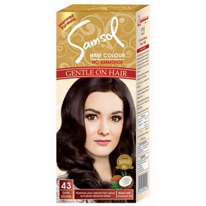 SAMSOL HAIR COLOUR DARK BROWN 43