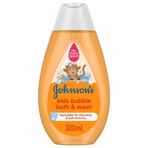 JOHNSONS BABY SHAMPOO KID BUBBLE BATH & WASH 300ML