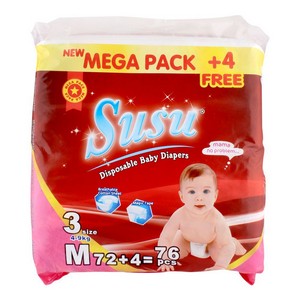 SUSU DIAPER MEDIUM 80PCS