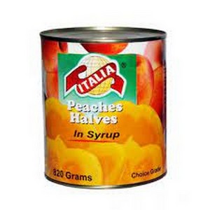 ITALIA PEACHES HALVES IN SYRUP 820GM