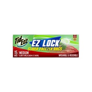 TID EAZ EZ LOCK SLIDER FREEZER BAGS MEDIUM 15BAGS