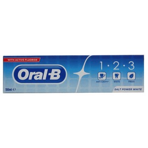 ORAL B TOOTH PASTE 123 SALT PWER 100ML IMP