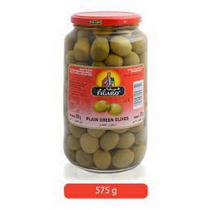 FIGARO PLAIN GREEN OLIVES 575GM