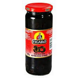 FIGARO SLICED BLACK OLIVES 450GM