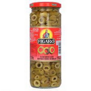 FIGARO SLICED GREEN OLIVES 450GM