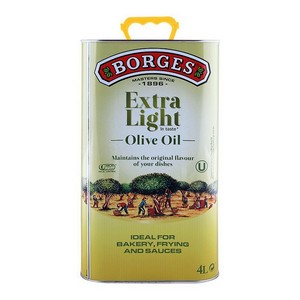 BORGES OLIVE OIL EXTRA LIGHT 4LTR TIN