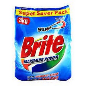 BRITE DETURGENT POWDER MAXIMUM POWER 3KG