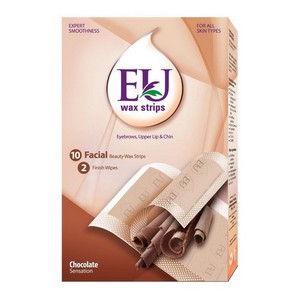 EU FACIAL WAX STRIPS CHOCOLATE 10`S