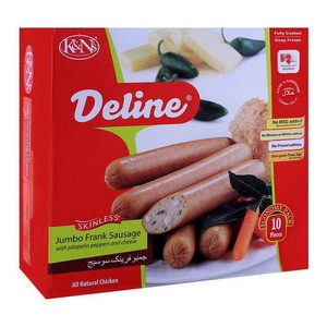 K&N JUMBO FRANK SUASSAGES JALAPENO PEPPER ECO