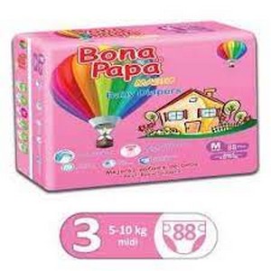 BONA PAPA PLUS BABY DIAPER  MAGIC MEDIUM 88`S