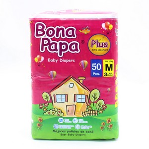 BONA PAPA PLUS BABY DIAPER  MEDIUM 50`S