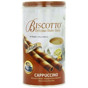 DELIGHT BISCOTTO WAFER STICKS CAPPUCCINO 370GM