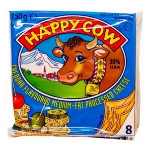 HAPPY COW P.CHEESE CHEDDAR 8 SLICE 150GM