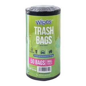 WIPES TRASH BAGS SMALL 18X24 50`S