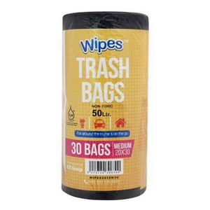 WIPES TRASH BAGS MEDIUM 20X30 30`S